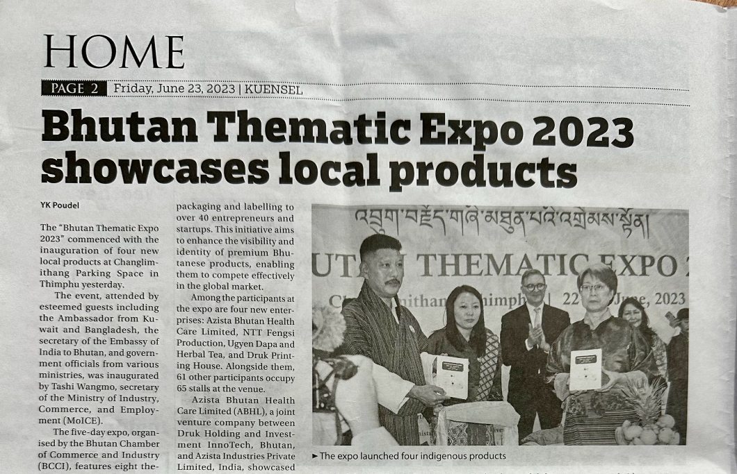Azista Bhutan Makes Remarkable Debut at Bhutan Thematic Expo 2023