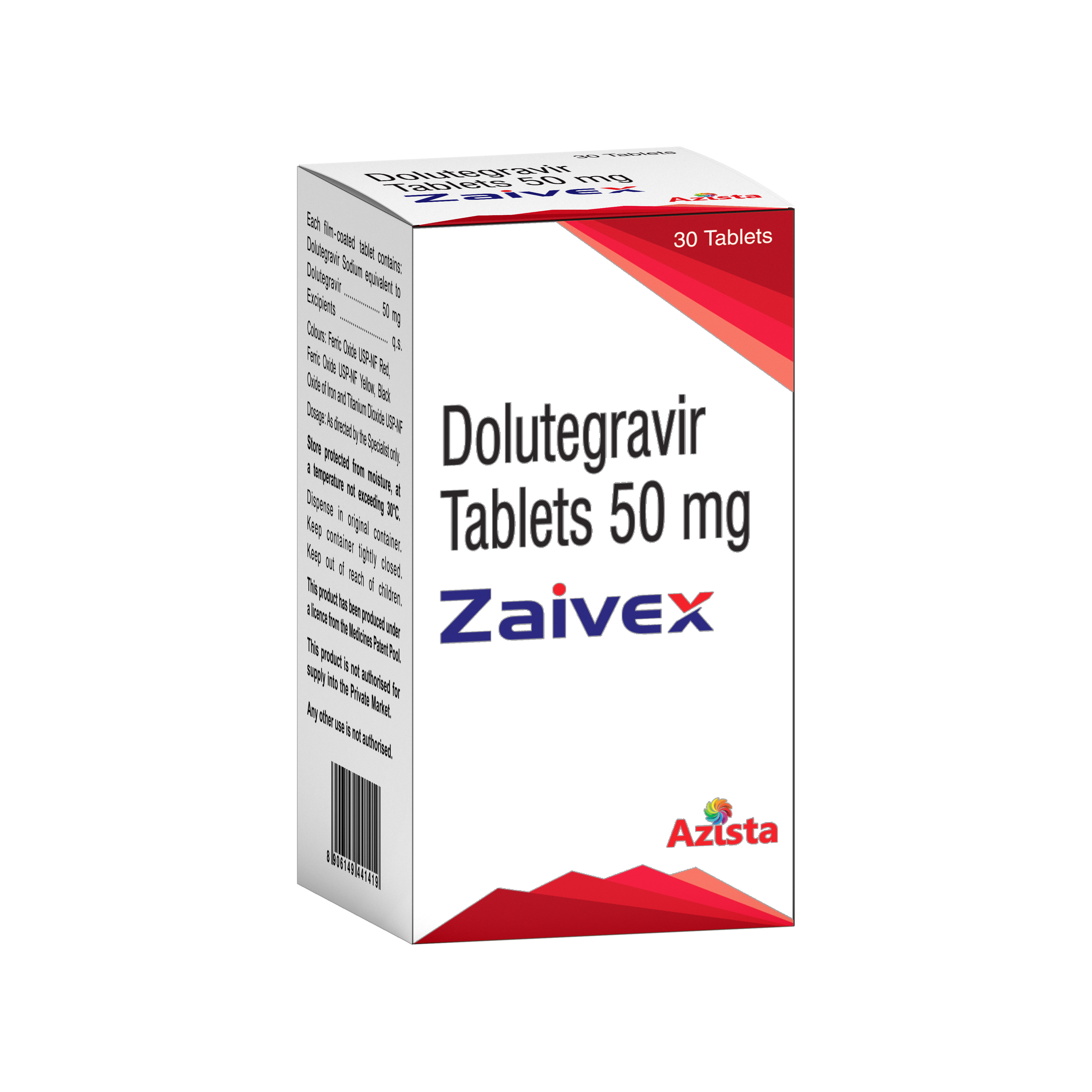 Dolutegravir Tablets 50 mg