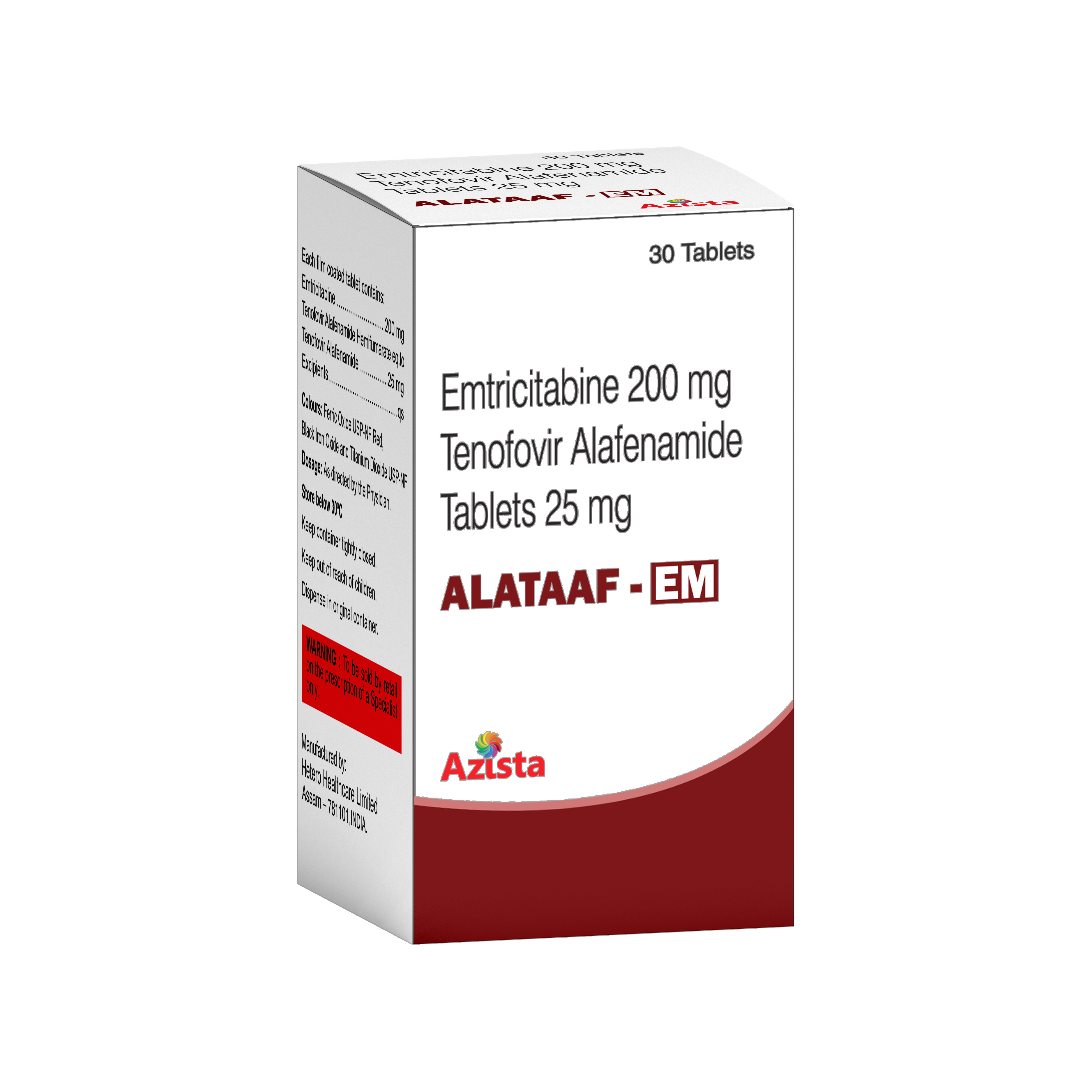 Emtricitabine 200mg and Tenofovir Alafenamide 25mg